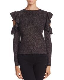 Sunset Spring Metallic Cold Shoulder Sweater at Bloomingdales